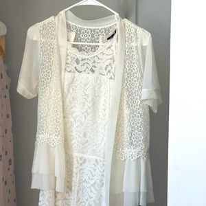 Beautiful white summer dress with jacket